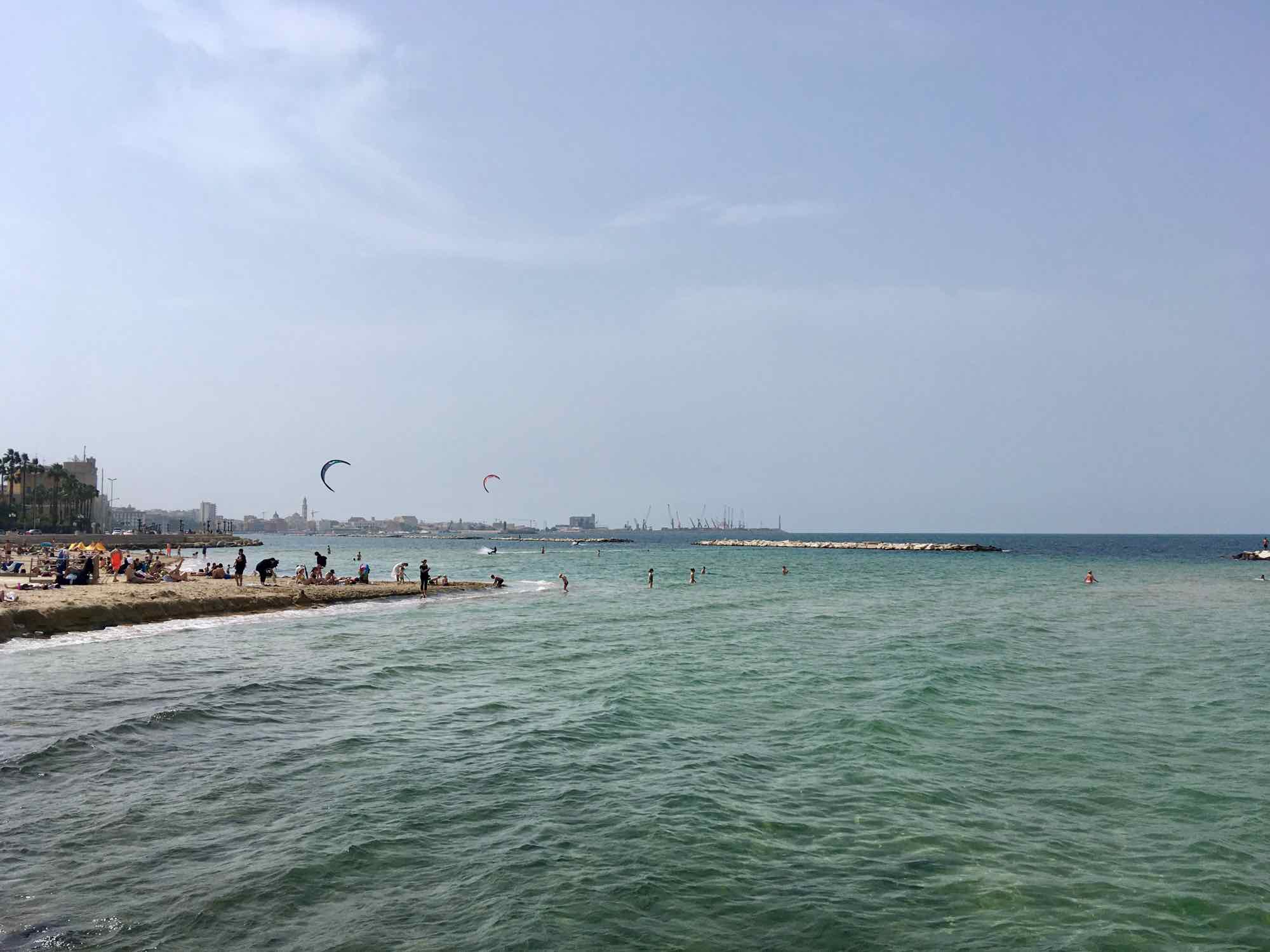 Photo of beach and kitesurfing