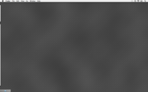 screen shot of my Mac’s Desktop, which is empty with a textured grey background